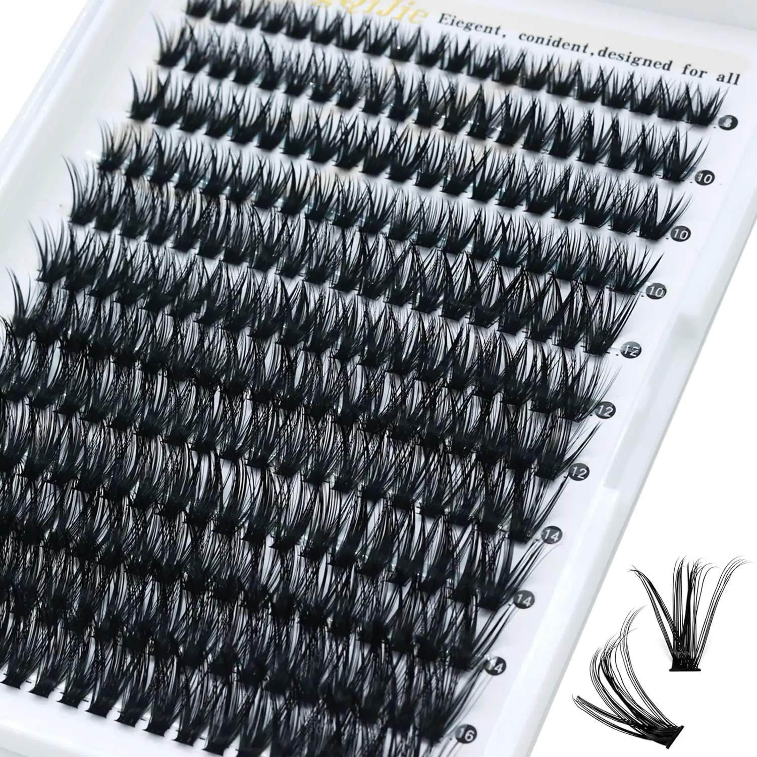 50D DIY Eyelash Extensions by SinoLash Factory in a tray